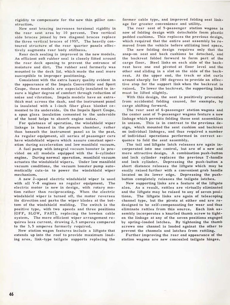 1958 Chevrolet Engineering Features Booklet Page 73